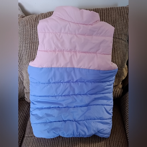Puma Color Block Puffer Vest Size Medium 10/12 Big Girls - Pink, Purple, White - Picture 4 of 10